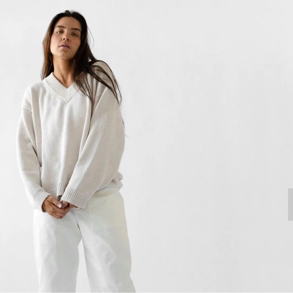 James Street Co "The Cotton Sloane" Sweater in color Mist